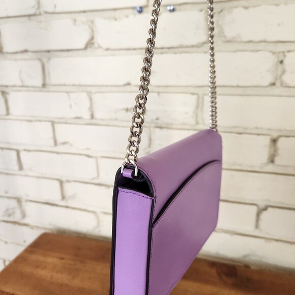 Like New Kate Spade Spencer Iris Bloom Leather Chain Crossbody Bag - Picture 5 of 13